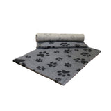 Non-Slip Vetfleece - Grey with Charcoal Multi-Paws