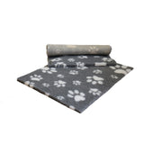 Non-Slip Vetfleece - Grey with White Multi-Paws