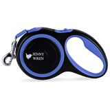 Jenny Wren Retractable Dog Lead 8 Metre Blue