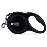 Jenny Wren Retractable Dog Lead 8 Metre Black
