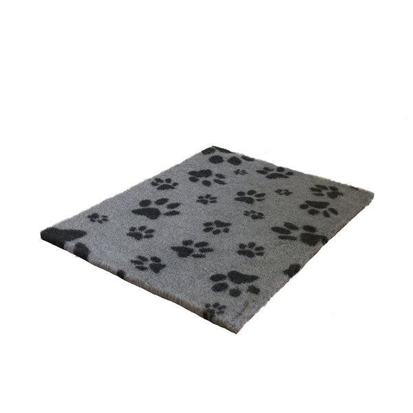 Non-Slip Vetfleece - Grey with Charcoal Multi-Paws