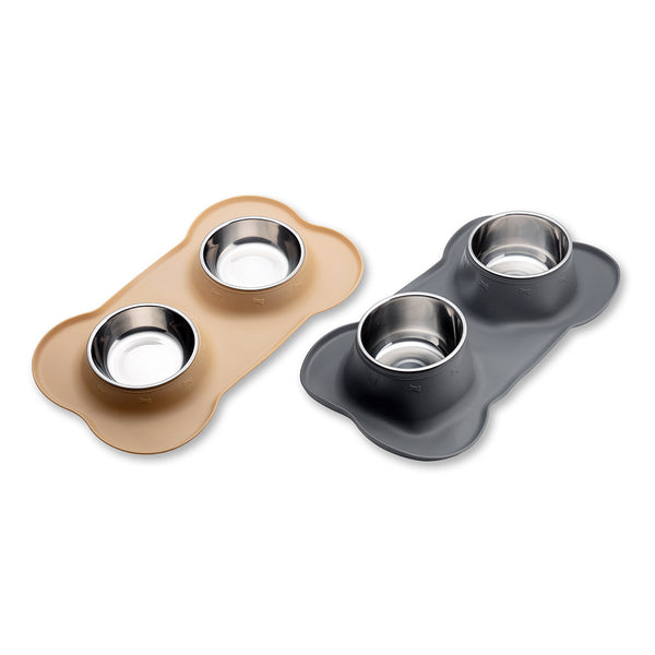 Hungry Henry Silicone Tray with Twin Bowls