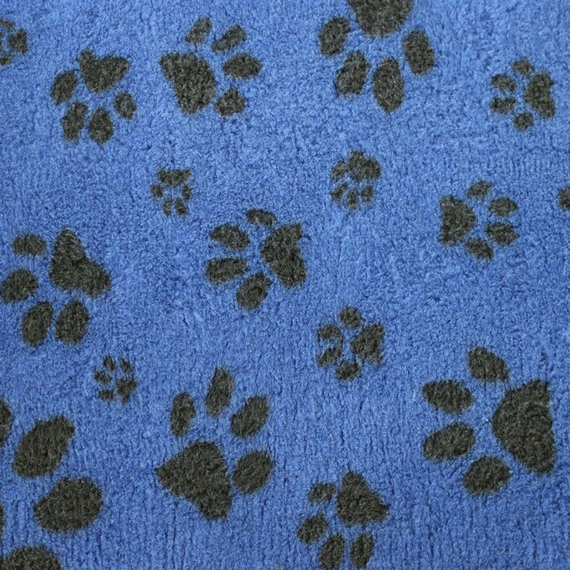 Non-Slip Vetfleece - Blue with Charcoal Multi-Paws