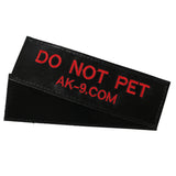 AK-9 Pair of Dog Warning Patches For Harnesses and Leads